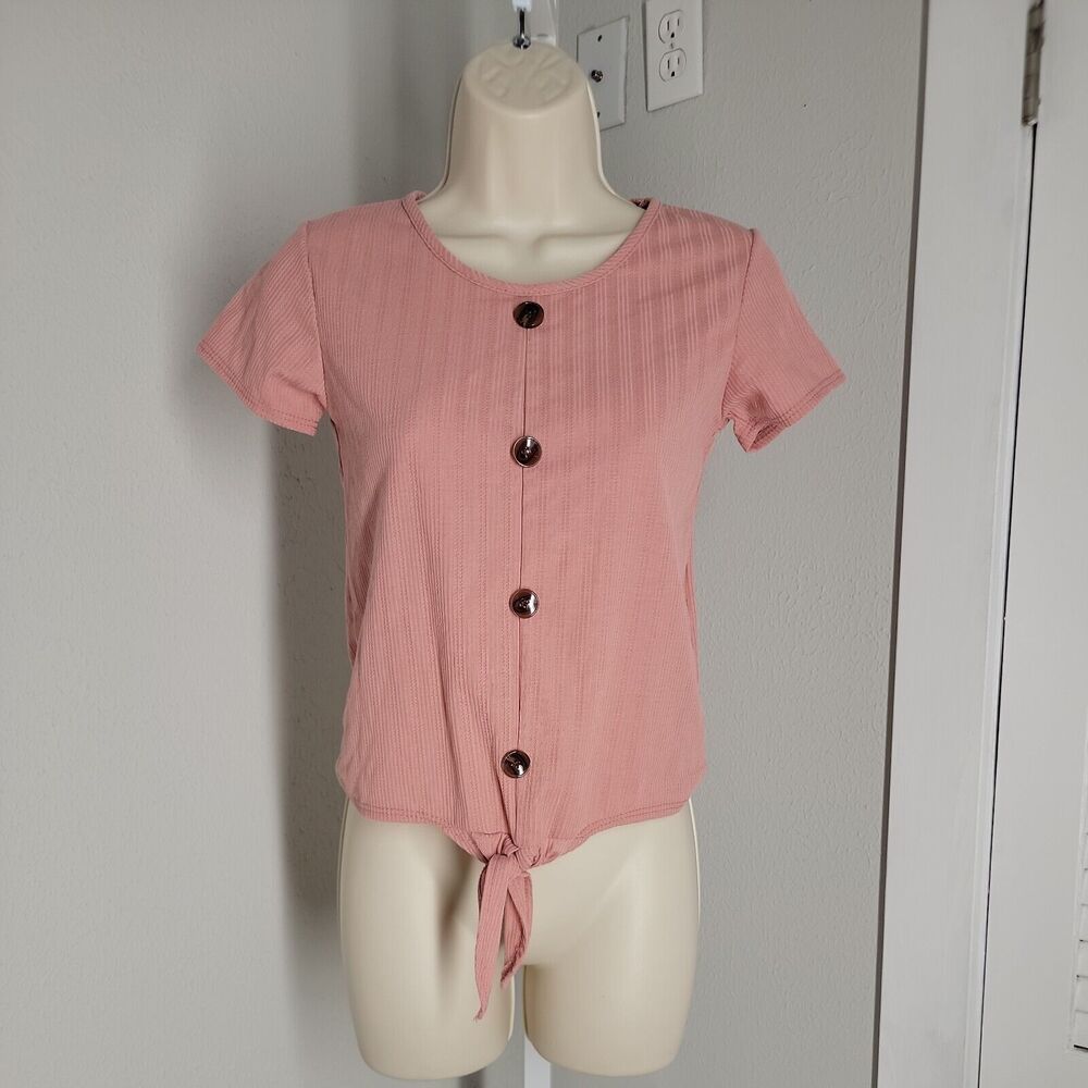 Dream Girl Cute Blouse Shirt ~ Sz  14/16 ~ Pink ~ Short Sleeve